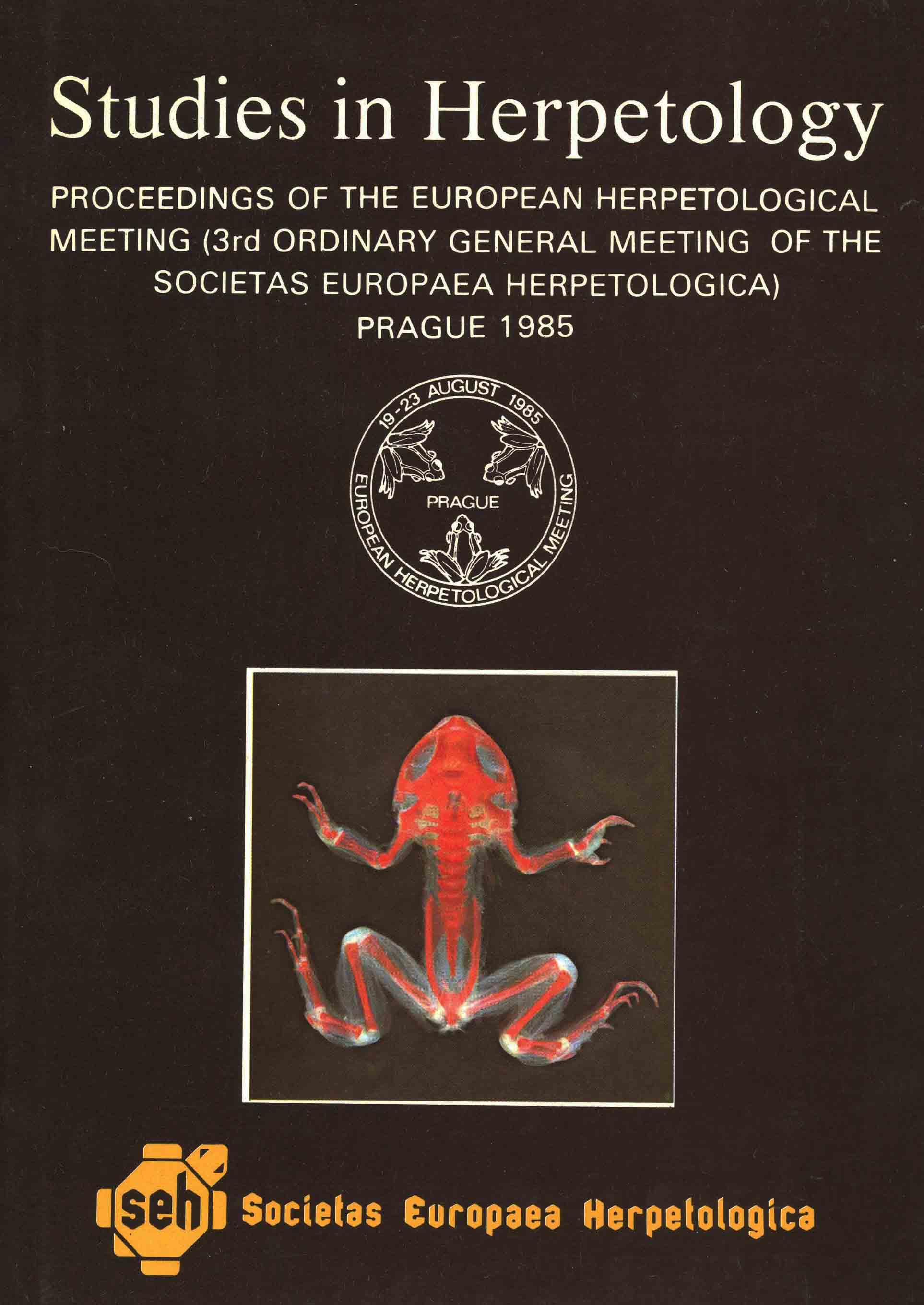 Image for Studies in Herpetology: Proceedings of the European Herpetological Meeting (3rd Ordinary General Meeting of the Societas Europaea Herpetologica) Prague 1985