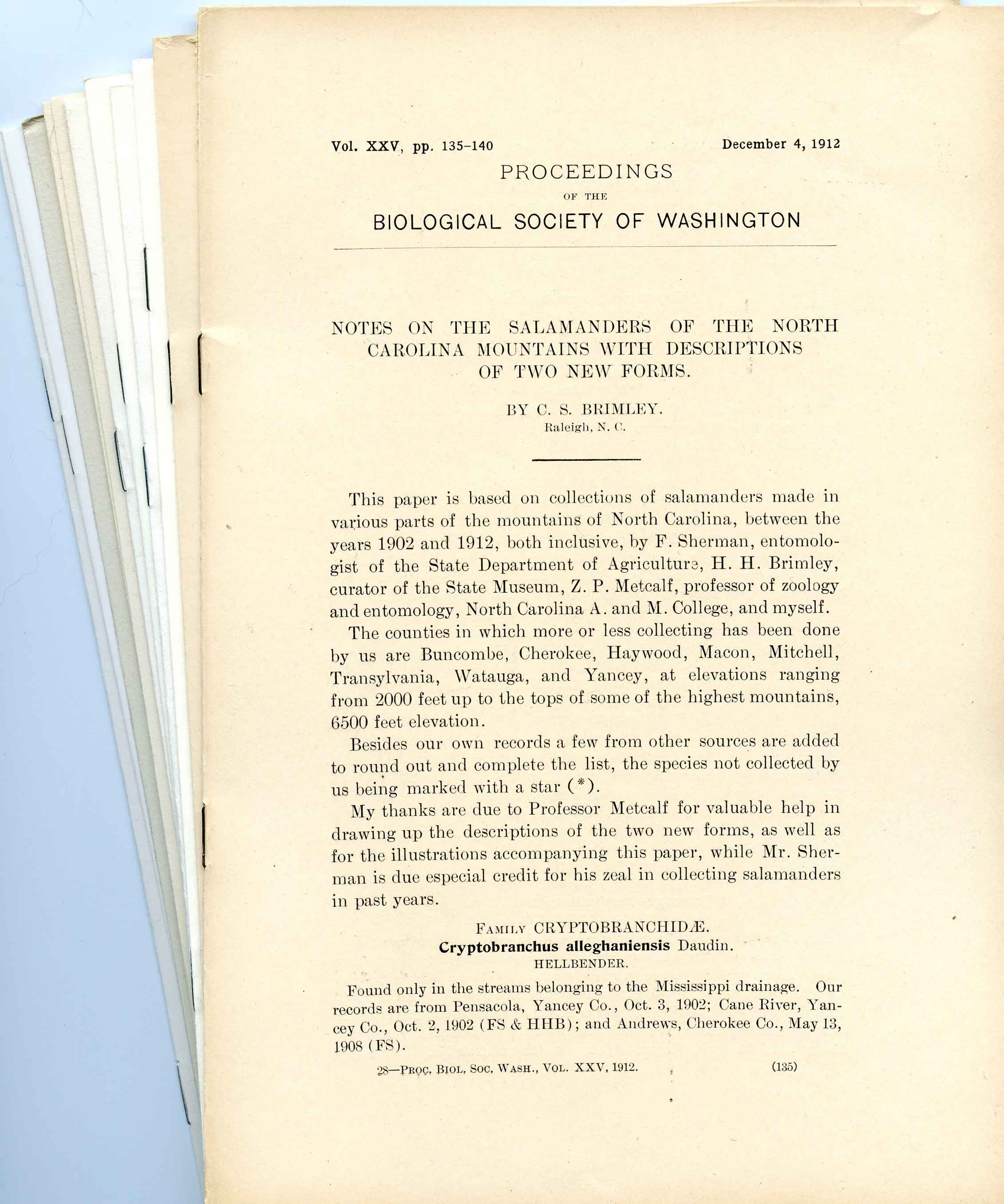 Image for Bundle # 11 (Proceedings of the Biological Society of Washington),