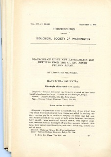 Image for Bundle # 6 (Proceedings of the Biological Society of Washington).