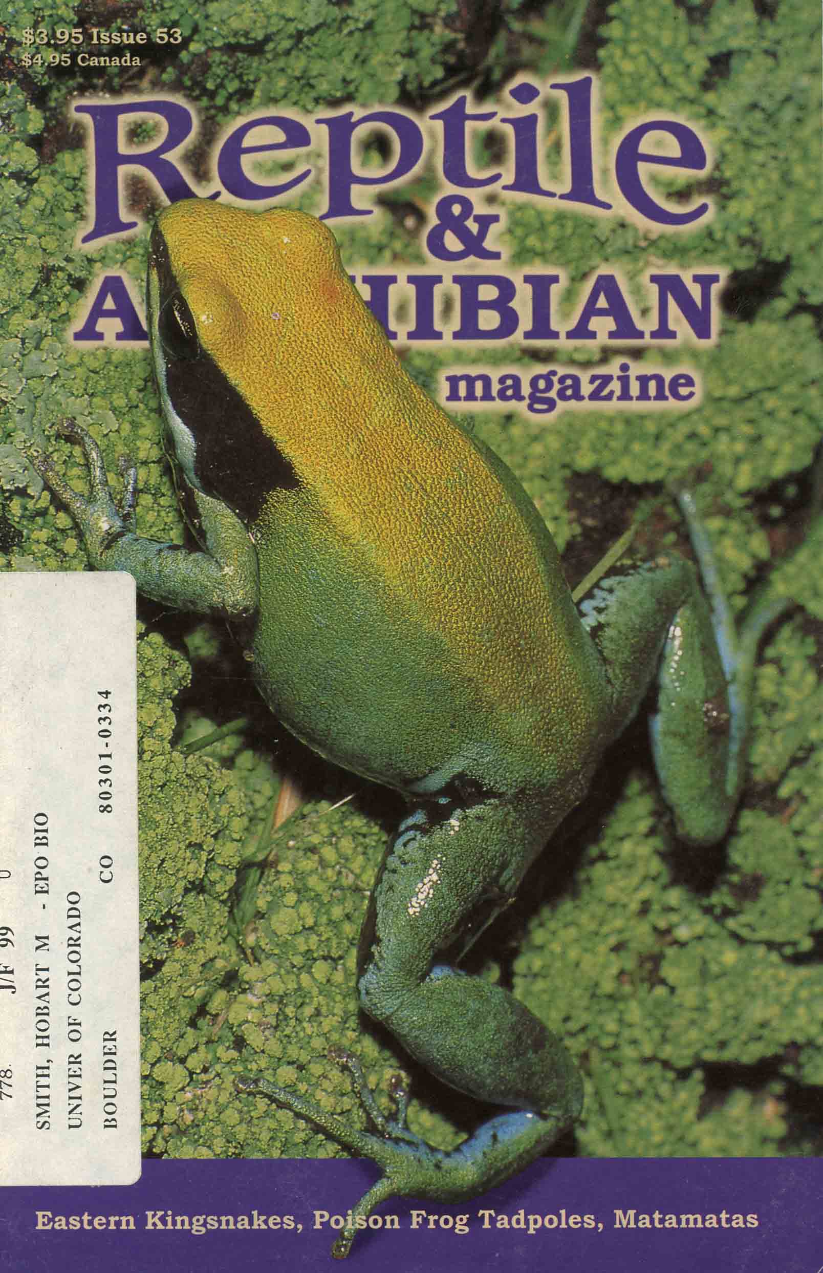 Reptile & Amphibian Magazine, Issue 53, March / Apr. 1998