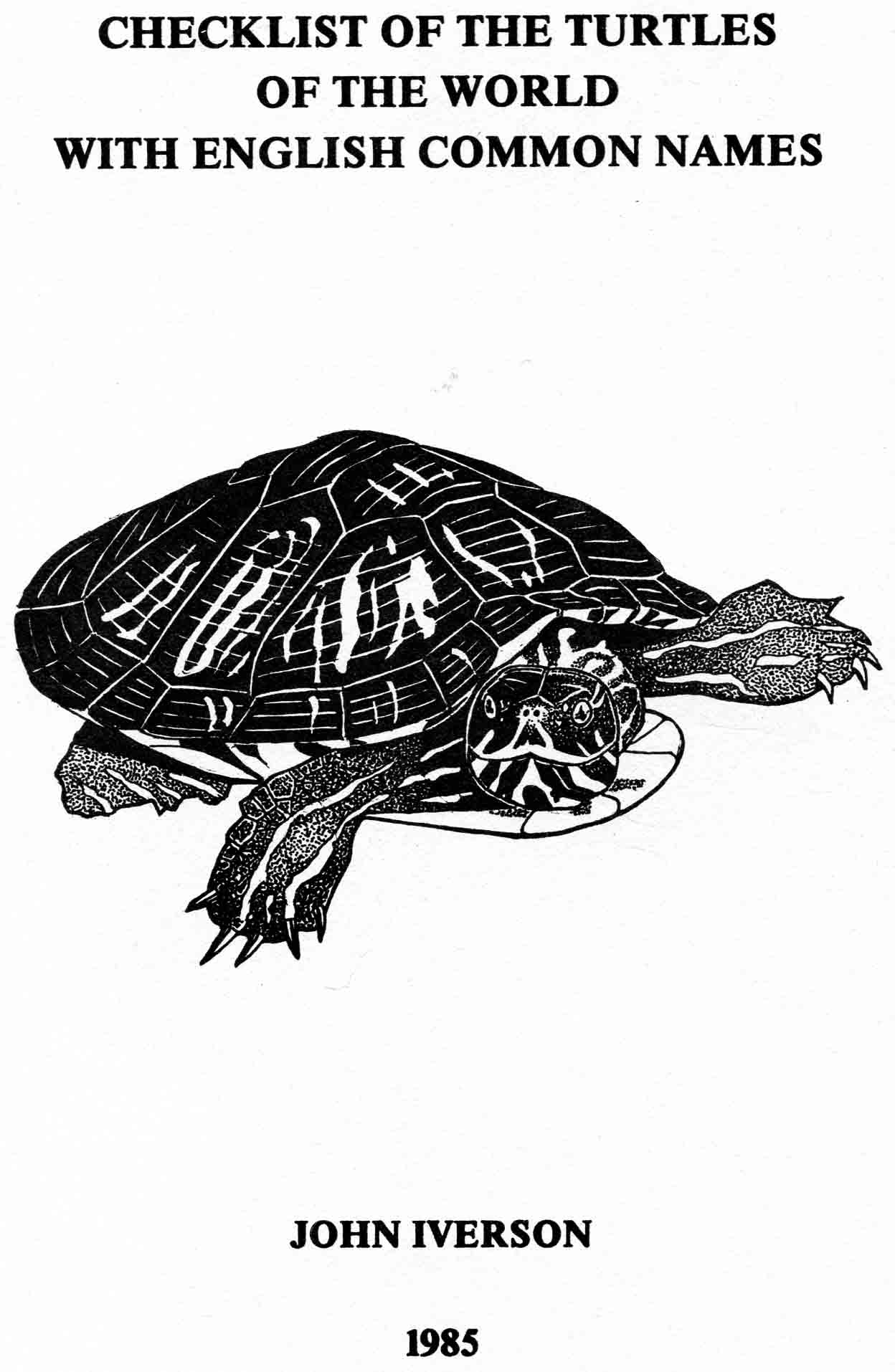 Image for Checklist of the Turtles of the World with English Common Names,