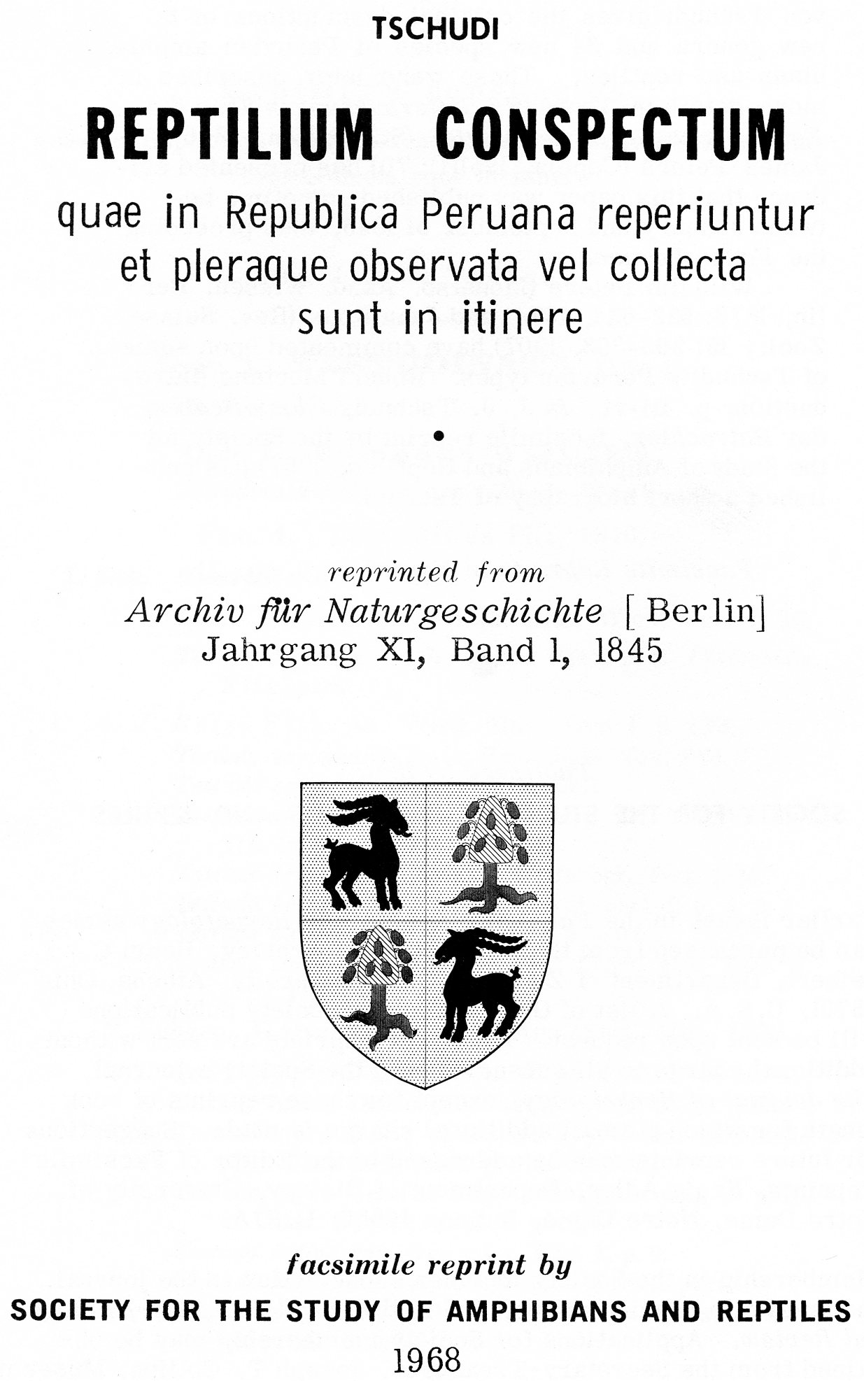 Image for Reptilium Conspectum quae en Republica Peruana reperiuntur et pleraque observata vel collecta sunt in itinere.