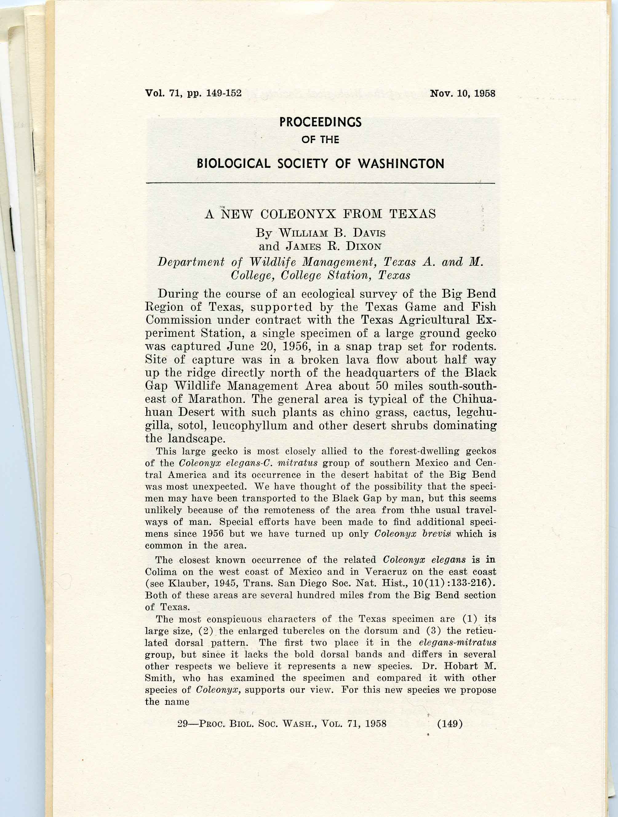 Image for Bundle #9 (Proceedings of the Biological Society of Washington),